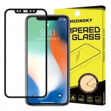 Apsauginis Stiklas Visam Ekranui "Wozinsky Full Glue Super Tough" Samsung Galaxy J6 Plus 2018 J610 / J4 Plus 2018 J415 Juodas