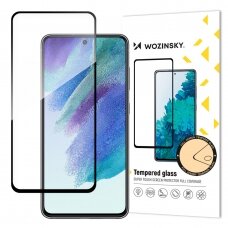 LCD apsauga Wozinsky Tempered Glass Full Glue Samsung Galaxy S21 FE juodais kraštais