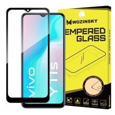 Wozinsky Tempered Glass Full Glue Super Tough Screen Protector Full Coveraged with Frame Case Friendly for Vivo Y11s black