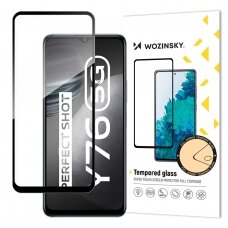 Ekrano apsauga Wozinsky Tempered Glass Full Glue Vivo Y76 5G / Y76s / Y74s Juodais kraštais (tinka su dėklu)