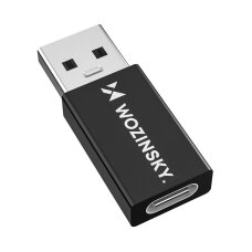 Adapteris Wozinsky WAAC-01 USB-A – USB-C OTG – juodas