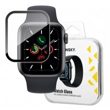 Ekrano apsauga Wozinsky Hybrid Glass Apple Watch 6 44mm / Watch 5 44mm / Watch 4 44mm / Watch SE 44mm Juodais kraštais