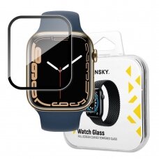 Ekrano apsauga Wozinsky Glass hybrid Apple Watch 7/8 41mm Juodais kraštais