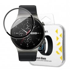 Ekrano apsauga Wozinsky Hybrid Glass Huawei Watch GT 2 46 mm Juodais kraštais