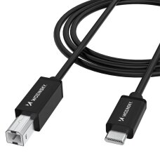 Kabelis Wozinsky WKDDY2S USB-B – USB-C 2m – juodas
