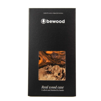 Dėklas iš Medžio ir Resino skirta iPhone 15 Plus MagSafe Bewood Unique Oranžinis - Oranžinis and Juodas 3