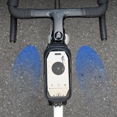 Dviračio krepšys Wozinsky ant rėmo, šarvuotas, su telefono kišene 1.7 l – juodas 6 Dviračio krepšys Wozinsky ant rėmo, šarvuotas, su telefono kišene 1.7 l – juodas 6