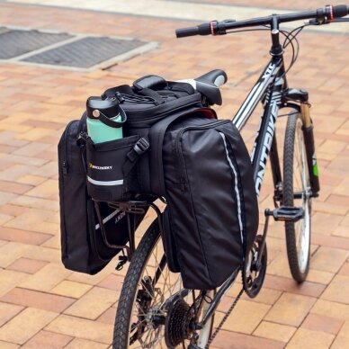 Bagažinės Krepšys Dviračiui su dėklu buteliukui Wozinsky bicycle bike pannier bag rear trunk bag with bottle case 35L Juodas (WBB19BK) 2