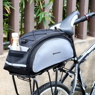 Wozinsky Bicycle Bike Pannier Bag Rear Trunk Bag With Shoulder Strap 13L Juodas (Wbb1Bk) 6