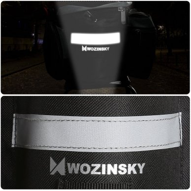 Wozinsky Bicycle Bike Pannier Bag Rear Trunk Bag With Shoulder Strap And Bottle Case 6L Black (Wbb3Bk) 3