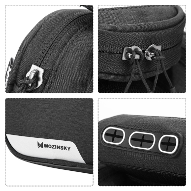 Wozinsky Bike Front Storage Bag Bicycle Frame Phone Case 6,5 Inch Max 1,5L Juodas (Wbb7Bk) 7 Wozinsky Bike Front Storage Bag Bicycle Frame Phone Case 6,5 Inch Max 1,5L Juodas (Wbb7Bk) 7