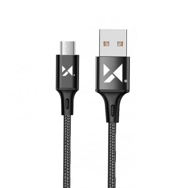 Kabelis Wozinsky USB - microUSB 2,4A 1m Juodas (WUC-M1B) Kabelis Wozinsky USB - microUSB 2,4A 1m Juodas (WUC-M1B)