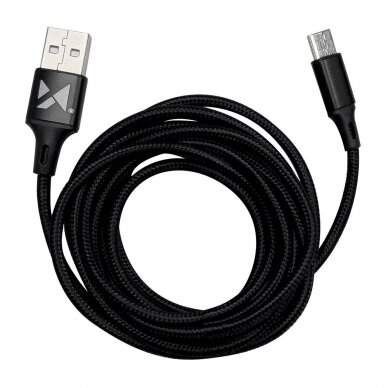 Kabelis Wozinsky USB - USB Type C 2,4A 1m Juodas (WUC-C1B) 9