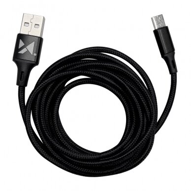 Kabelis Wozinsky USB - USB Type C 2,4A 2m Juodas (WUC-C2B) 9 Kabelis Wozinsky USB - USB Type C 2,4A 2m Juodas (WUC-C2B) 9