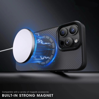 Wozinsky Carbon Fiber dėklas su MagSafe Samsung Galaxy S25 Ultra – pilkas 2