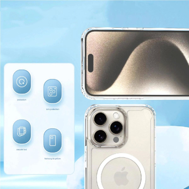 Samsung Galaxy S24 FE Wozinsky Clear Corner MagSafe dėklas - skaidrus 6