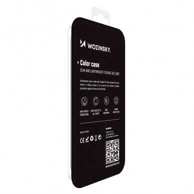 Dėklas Wozinsky Color Case silikonas iPhone 12 Pro Juodas 2