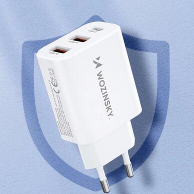 Wozinsky CWCUCW 30W USB-C / 2 x USB-A wall Įkroviklis - baltas 13 Wozinsky CWCUCW 30W USB-C / 2 x USB-A wall Įkroviklis - baltas 13