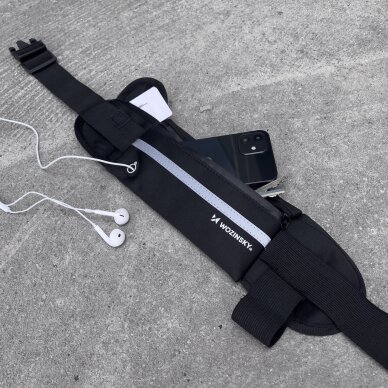 Bėgimo diržas ant juosmens Wozinsky expandable Juodas (WRBBK1) 11