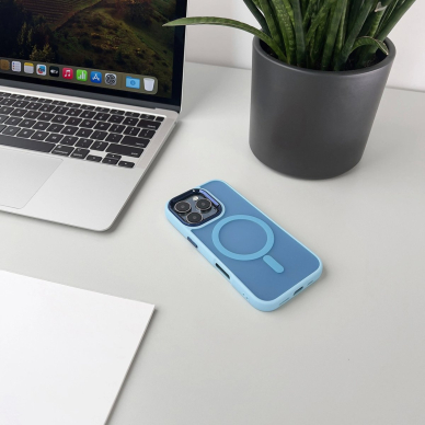 Wozinsky Fashion dėklas su MagSafe Samsung Galaxy S25 - mėlynas 6
