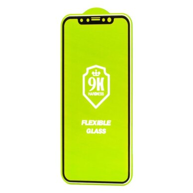 Akcija! Wozinsky Full Cover Flexi Nano Glass Hibridinis Apsauginis Stiklas Huawei Y5P Juodais Kraštais  1