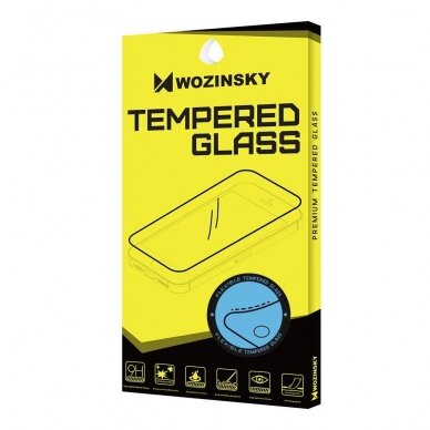 Wozinsky Full Cover Flexi Nano Glass Hibridinis Apsauginis Stiklas Iphone 12 Mini Juodais Kraštais 4