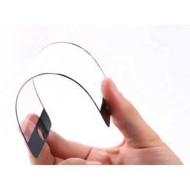 Wozinsky Full Cover Flexi Nano Glass Hibridinis Apsauginis Stiklas Iphone 12 Mini Juodais Kraštais 5