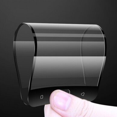 Ekrano Apsauginis Stiklas su Rėmeliu Wozinsky Full Cover Flexi Nano Glass Hybrid Screen Protector Samsung Galaxy A22 4G Juodas 2