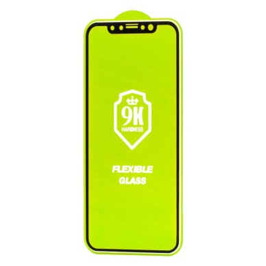 Akcija! Ekrano Apsauginis Stiklas su Rėmeliu Wozinsky Full Cover Flexi Nano Glass Hybrid Screen Protector Samsung Galaxy A22 4G Juodas  9