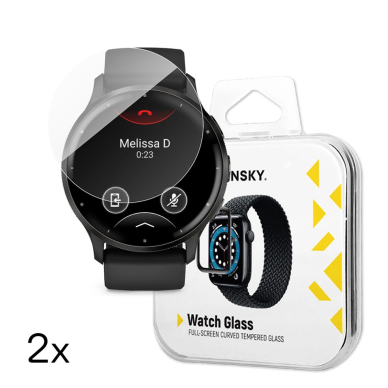 Wozinsky Full Glue grūdintas stiklas Garmin Venu 3 45 mm (2 vnt.)