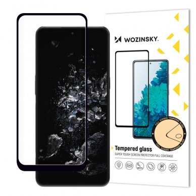 Ekrano apsauga Wozinsky Full Glue Tempered Glass for OnePlus 10T / OnePlus Ace Pro Juodais kraštais (tinka su dėklu)