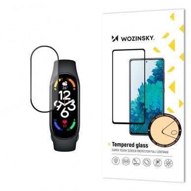 Apsauga Wozinsky Full Glue Xiaomi Mi Band 7 Juoda Apsauga Wozinsky Full Glue Xiaomi Mi Band 7 Juoda