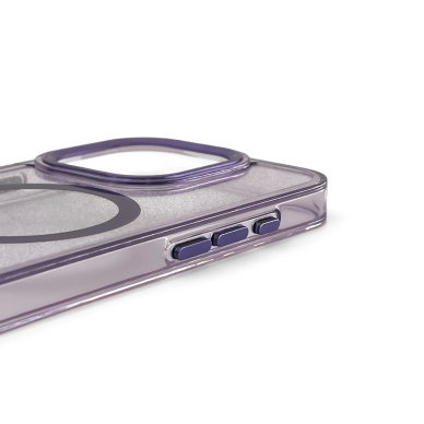 Wozinsky Glitter dėklas su MagSafe Samsung Galaxy S24 FE - violetinis su blizgučiais 2