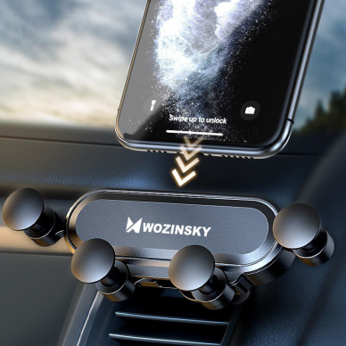 Wozinsky Gravity Car Mount Phone Holder skirta Air Outlet Black (Wch-05) 18 Wozinsky Gravity Car Mount Phone Holder skirta Air Outlet Black (Wch-05) 18