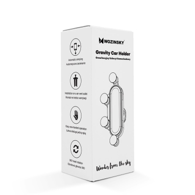 Wozinsky Gravity Car Mount Phone Holder skirta Air Outlet Black (Wch-05) 4 Wozinsky Gravity Car Mount Phone Holder skirta Air Outlet Black (Wch-05) 4