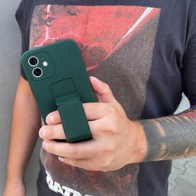 Wozinsky Kickstand Lankstaus Silikono Dėklas Su Stovu iPhone 11 Pro Max Pilkas 8