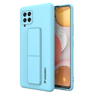Wozinsky Kickstand Lankstaus Silikono Dėklas Su Stovu Samsung Galaxy A42 5G Šviesiai Mėlynas Wozinsky Kickstand Lankstaus Silikono Dėklas Su Stovu Samsung Galaxy A42 5G Šviesiai Mėlynas