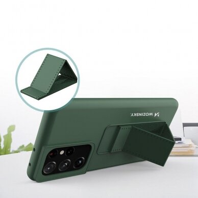 Wozinsky Kickstand Lankstaus Silikono Dėklas Su Stovu Samsung Galaxy S21 Ultra 5G Rožinis 1 Wozinsky Kickstand Lankstaus Silikono Dėklas Su Stovu Samsung Galaxy S21 Ultra 5G Rožinis 1