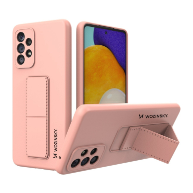 Dėklas Wozinsky Kickstand Flexible Samsung Galaxy A73 Rožinis
