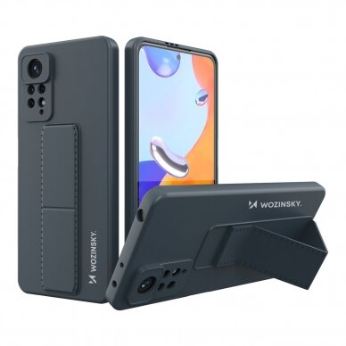 Dėklas Wozinsky Kickstand Silicone Xiaomi Poco X4 Pro 5G Mėlynas Dėklas Wozinsky Kickstand Silicone Xiaomi Poco X4 Pro 5G Mėlynas