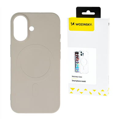 Wozinsky Liquid silikoninis dėklas su MagSafe Samsung Galaxy S24 FE - smėlio