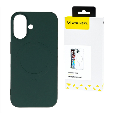 Wozinsky Liquid silikoninis dėklas su MagSafe Samsung Galaxy S24 FE - žalias