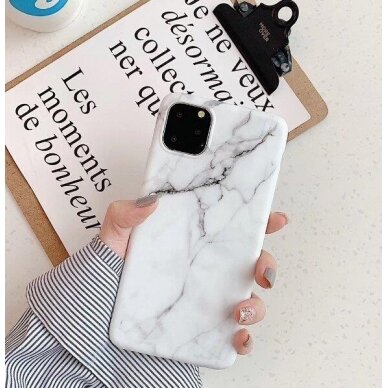 Dėklas Wozinsky Marble TPU Samsung Galaxy A02s Baltas 5