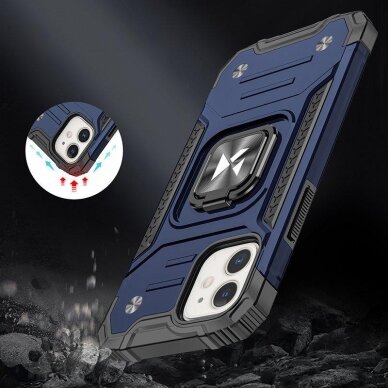 Dėklas Wozinsky Ring Armor iPhone 14 Plus Mėlynas 5