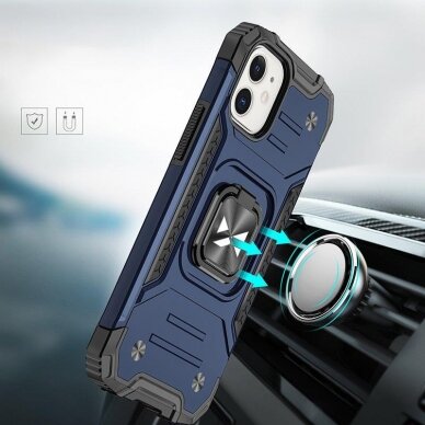 Dėklas Wozinsky Ring Armor iPhone 14 Plus Mėlynas 6