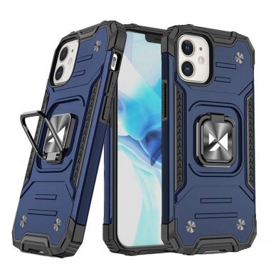 Dėklas Wozinsky Ring Armor iPhone 14 Plus Mėlynas