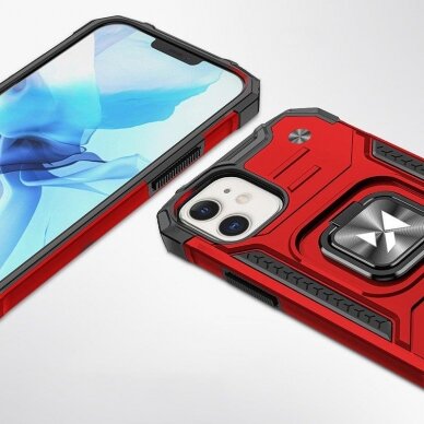 Dėklas Wozinsky Ring Armor iPhone 14 Plus Raudonas 1