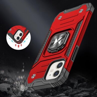 Dėklas Wozinsky Ring Armor iPhone 14 Plus Raudonas 6