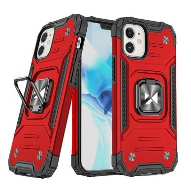 Dėklas Wozinsky Ring Armor iPhone 14 Plus Raudonas