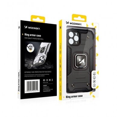 Dėklas Wozinsky Ring Armor Case iPhone 13 Pro Max rožinis 7